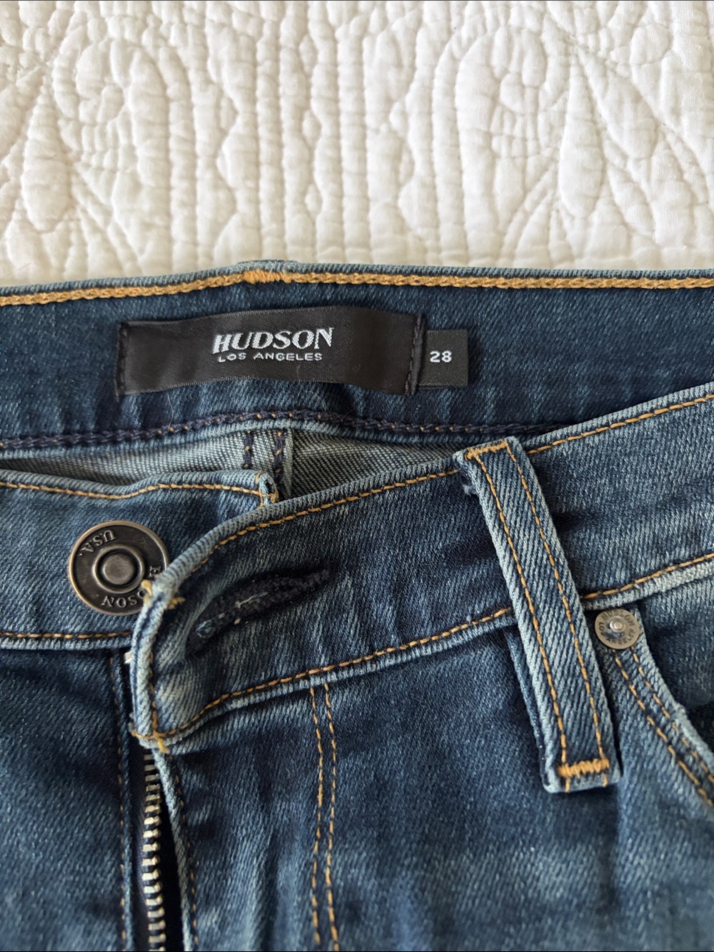 Hudson Jeans Women's Skinny Jeans in Dark Blue Denim - Picture 2 of 7